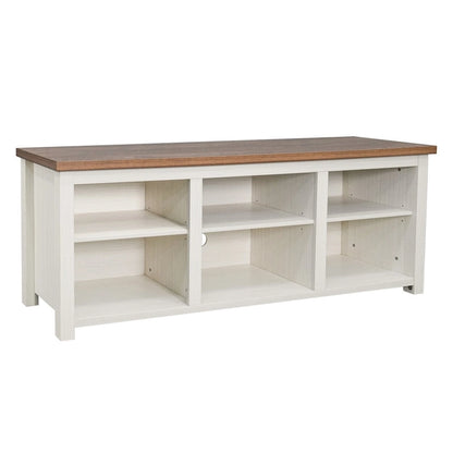 TV Stand for up to 80 TVs with 6 Open Storage Compartments - 65 inches