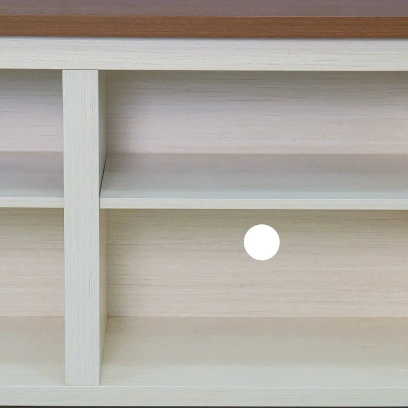 TV Stand for up to 80 TVs with 6 Open Storage Compartments - 65 inches