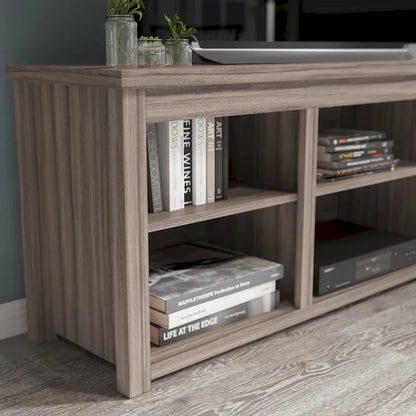 TV Stand for up to 80 TVs with 6 Open Storage Compartments - 65 inches