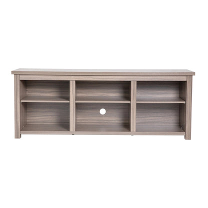 TV Stand for up to 80 TVs with 6 Open Storage Compartments - 65 inches
