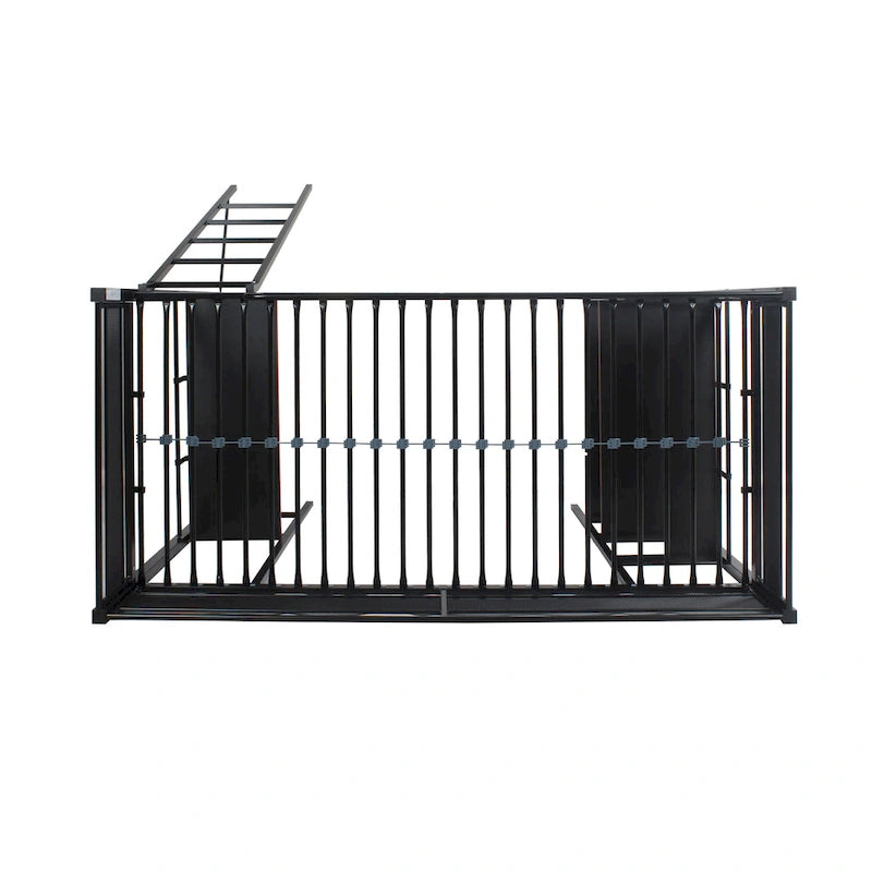 X Rocker Fortress Black Gaming Bunk w/ Built-in Desk and Shelves