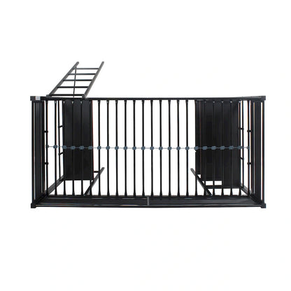 X Rocker Fortress Black Gaming Bunk w/ Built-in Desk and Shelves