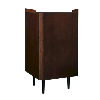 SEI Furniture Haramsoya Dark Tobacco Geometric Corner Bar Cabinet