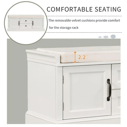 Merax Storage Bench with Removable Cushion