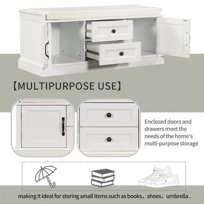 Merax Storage Bench with Removable Cushion