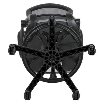 Mid-Back Mesh Ergonomic Drafting Chair with Foot Ring and Flip-Up Arms