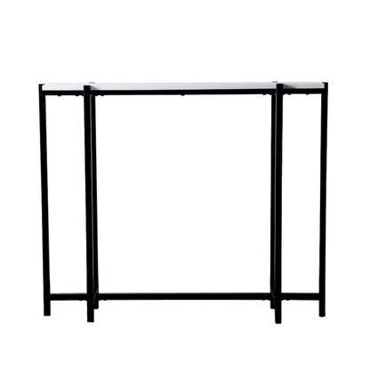 SEI Furniture Hedley Black w/ White Contemporary Narrow Console Table