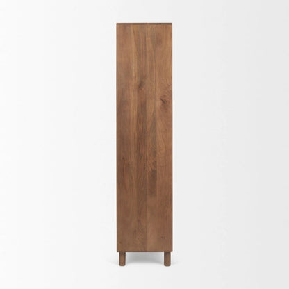 Astrid Medium Brown Solid Wood Armoire Cabinet - 38.8L x 19.8W x 68.5H
