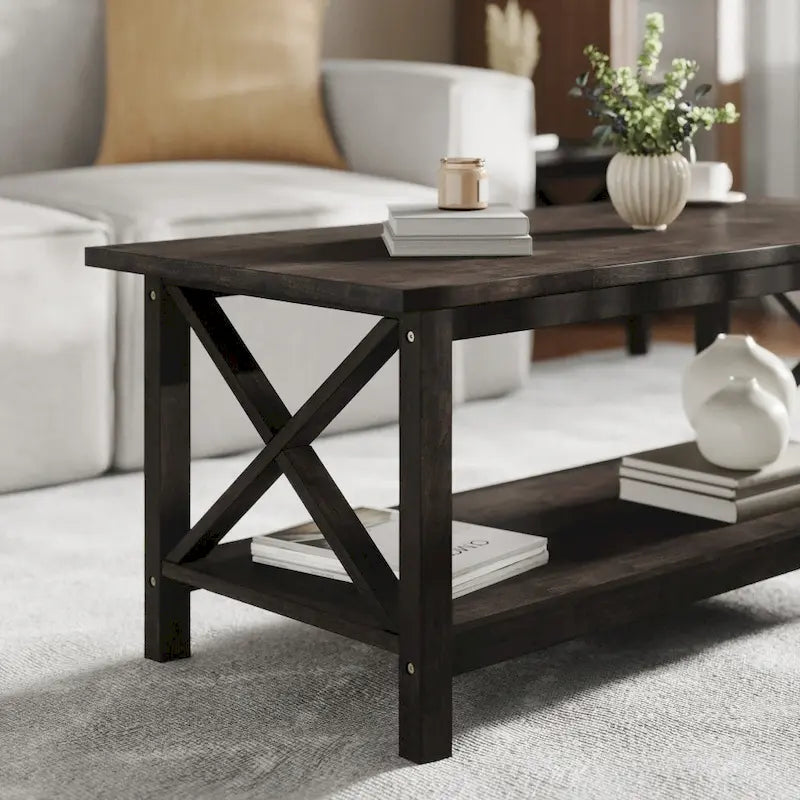 Solid Wood Traditional Farmhouse Coffee Table