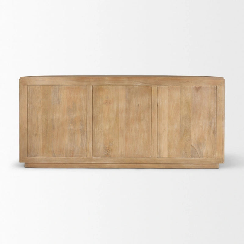 Terra Dark Brown Solid Wood Fluted Sideboard - 72.0L x 18.5W x 32.0H