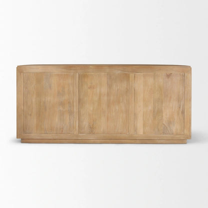 Terra Dark Brown Solid Wood Fluted Sideboard - 72.0L x 18.5W x 32.0H