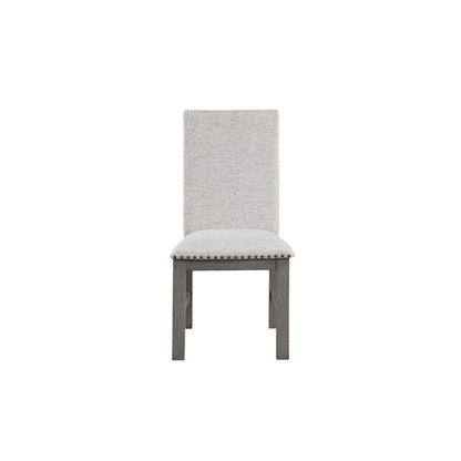 Ferrara Gray Rustic Modern Fabric Dining Room Set