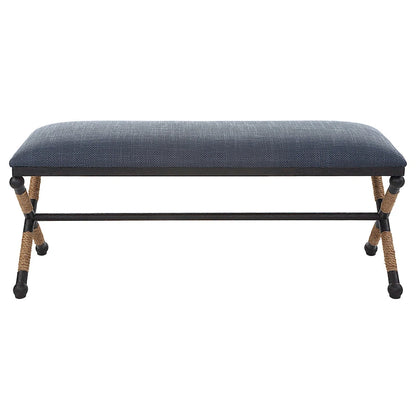 Uttermost Firth Rustic Navy Bench - 48W x 21H x 16D