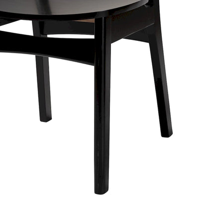 Tafari Mid-Century Modern Wood and Rattan 2-Piece Dining Chair Set