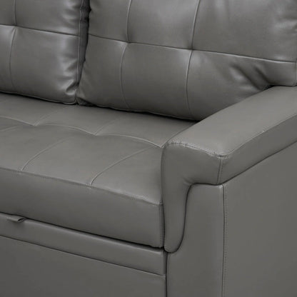Perry Modern Reversible Sectional Sofa with Storage Chaise, Pullout Sleeper Sofa Couch Bed for Living Room