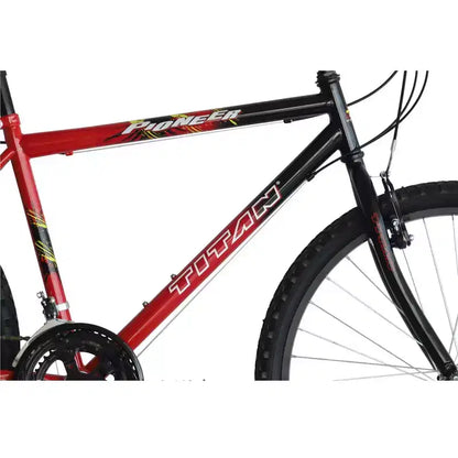 Vélo Tout Terrain Homme Titan Bikes Pioneer 18 Vitesses, Rouge