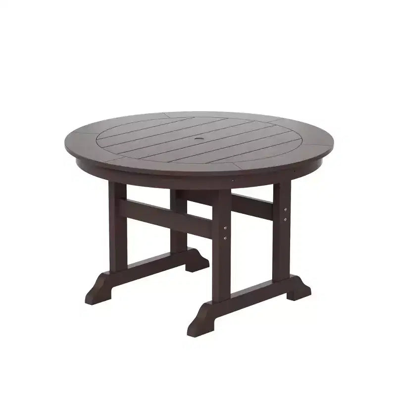 Ensemble de 5 pièces WestinTrends : Table de salle à manger ronde et fauteuils coquille pour extérieur