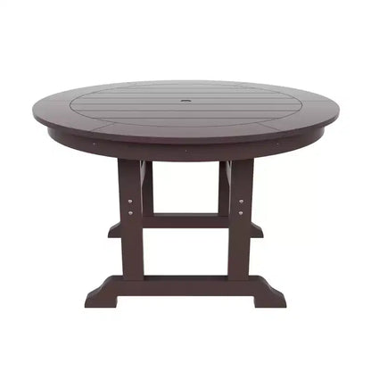 Ensemble de 5 pièces WestinTrends : Table de salle à manger ronde et fauteuils coquille pour extérieur