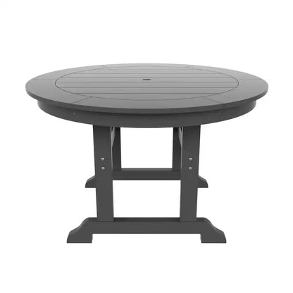Ensemble de 5 pièces WestinTrends : Table de salle à manger ronde et fauteuils coquille pour extérieur