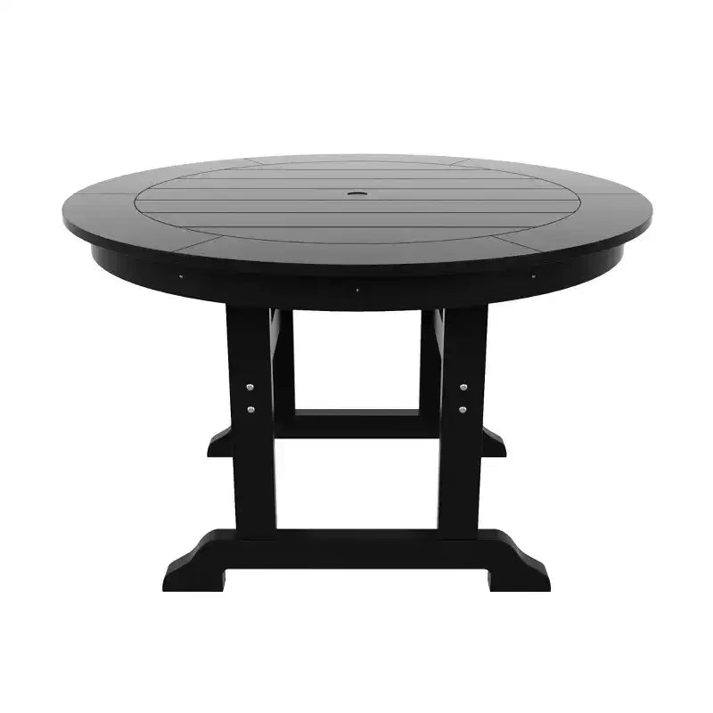 Ensemble de 5 pièces WestinTrends : Table de salle à manger ronde et fauteuils coquille pour extérieur