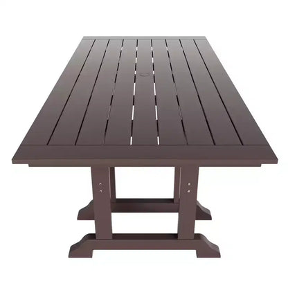 WestinTrends 6 Piece Outdoor Patio Dining Set Outdoor Table and Bench Armchair Set