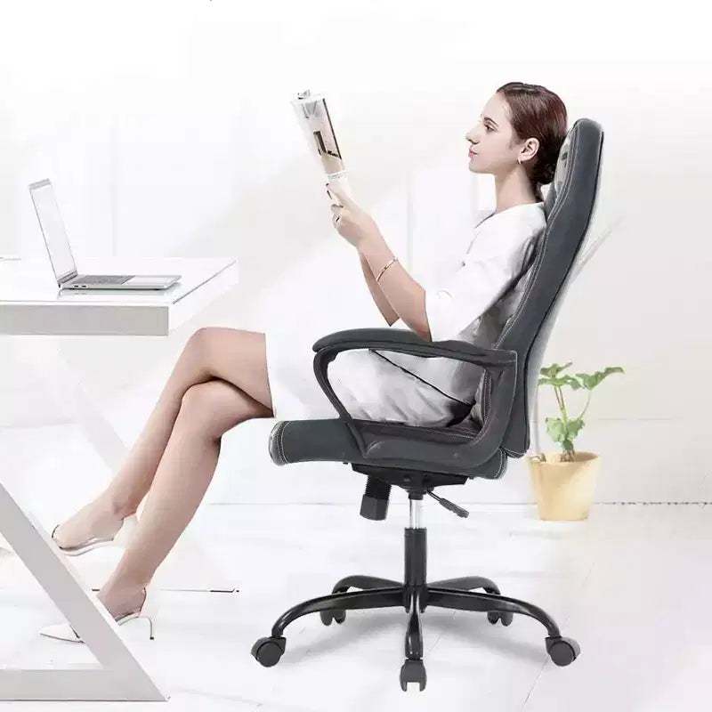 FDW Office Chair PC Gaming Chair Cheap Desk Chair PU Leather Executive Computer Chair Lumbar Support for Women, Men