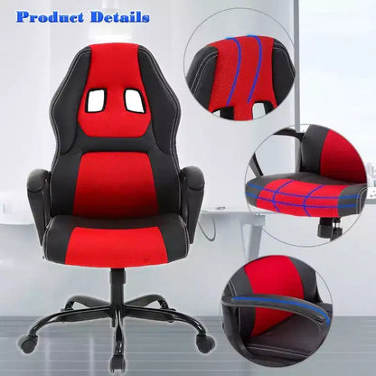 FDW Office Chair PC Gaming Chair Cheap Desk Chair PU Leather Executive Computer Chair Lumbar Support for Women, Men