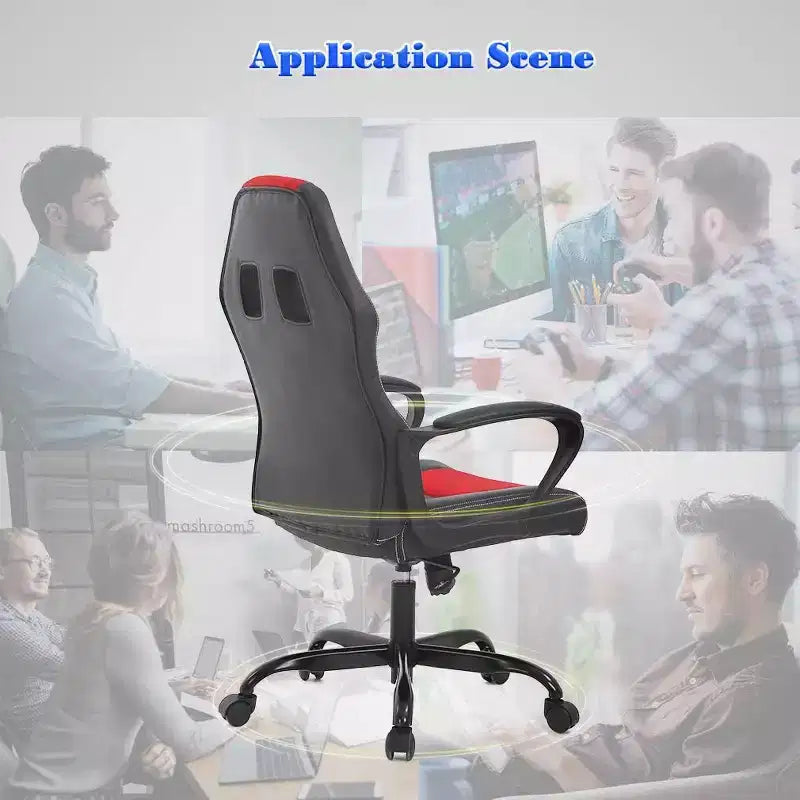 FDW Office Chair PC Gaming Chair Cheap Desk Chair PU Leather Executive Computer Chair Lumbar Support for Women, Men