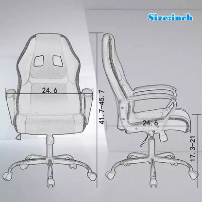 FDW Office Chair PC Gaming Chair Cheap Desk Chair PU Leather Executive Computer Chair Lumbar Support for Women, Men
