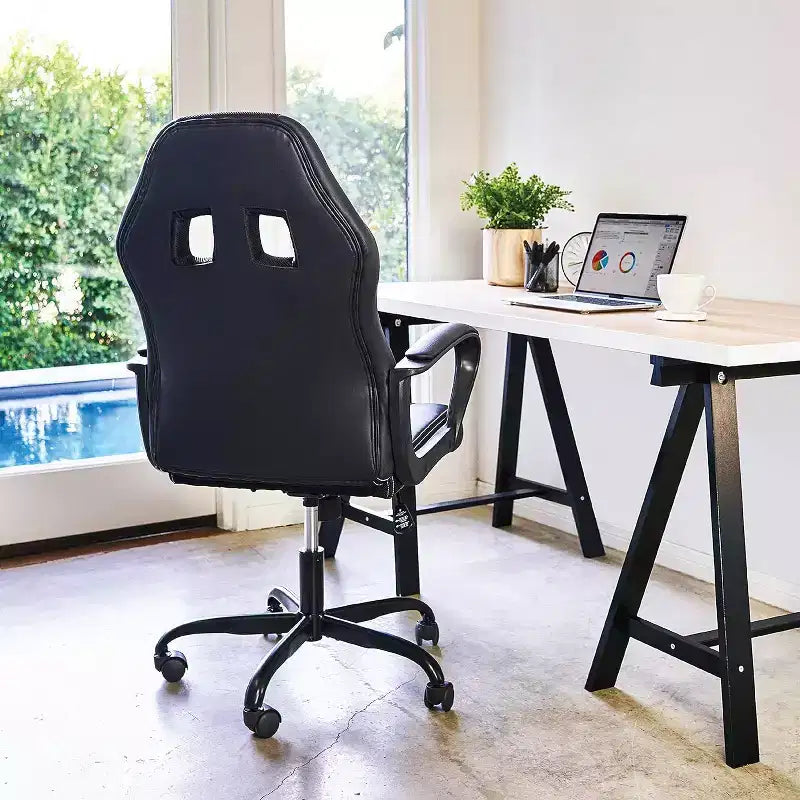 FDW Office Chair PC Gaming Chair Cheap Desk Chair PU Leather Executive Computer Chair Lumbar Support for Women, Men