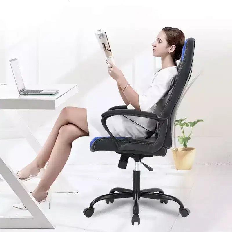 FDW Office Chair PC Gaming Chair Cheap Desk Chair PU Leather Executive Computer Chair Lumbar Support for Women, Men