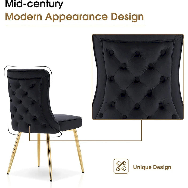 Ivinta Tufted Button Back Room Chair Set of 2