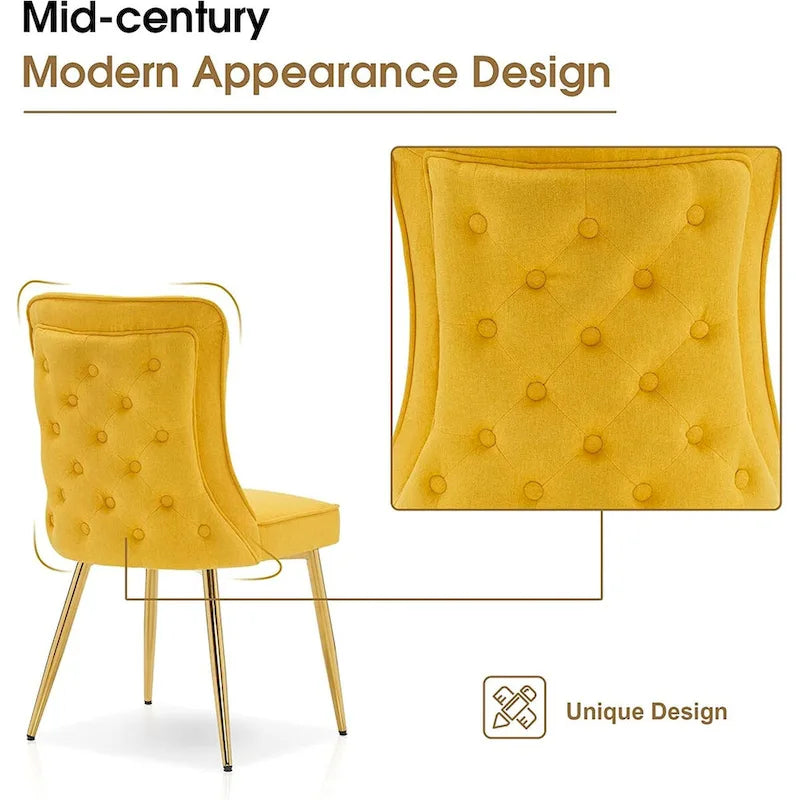 Ivinta Tufted Button Back Room Chair Set of 2