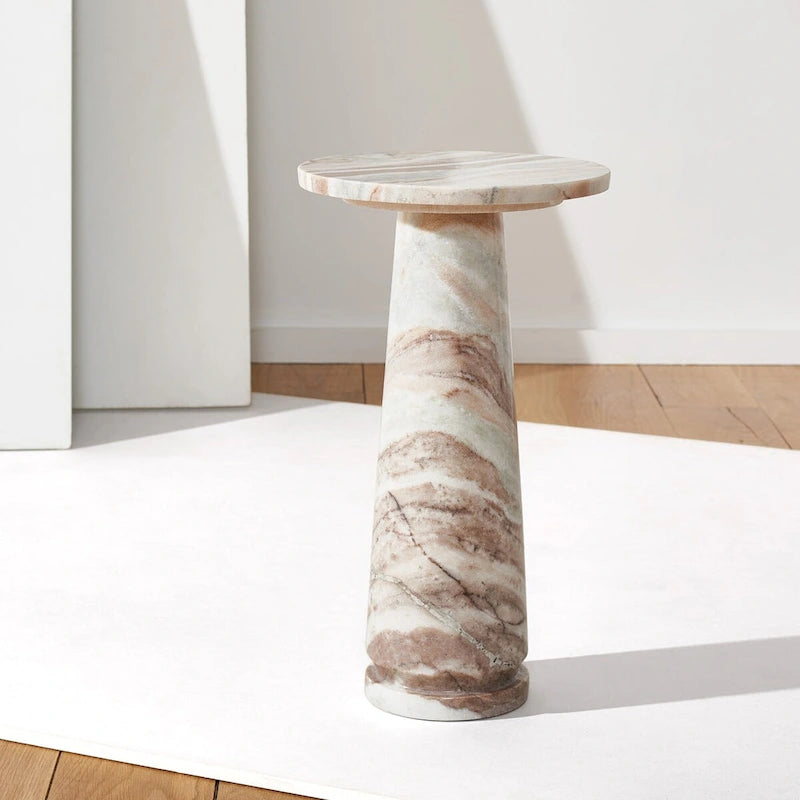 SAFAVIEH Couture Jose Round Marble Accent Table - 10Wx10Dx18H