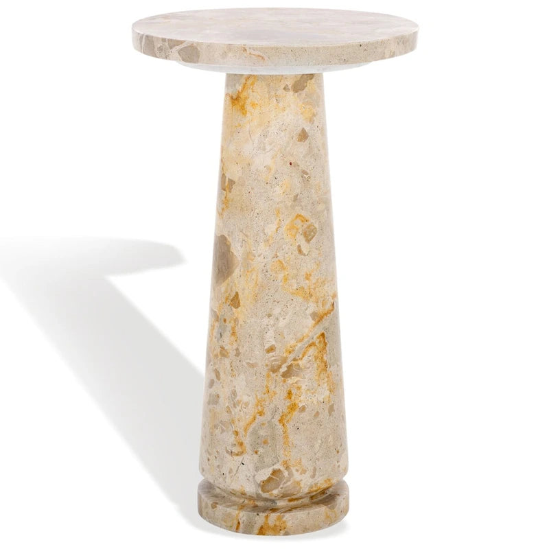 SAFAVIEH Couture Jose Round Marble Accent Table - 10Wx10Dx18H