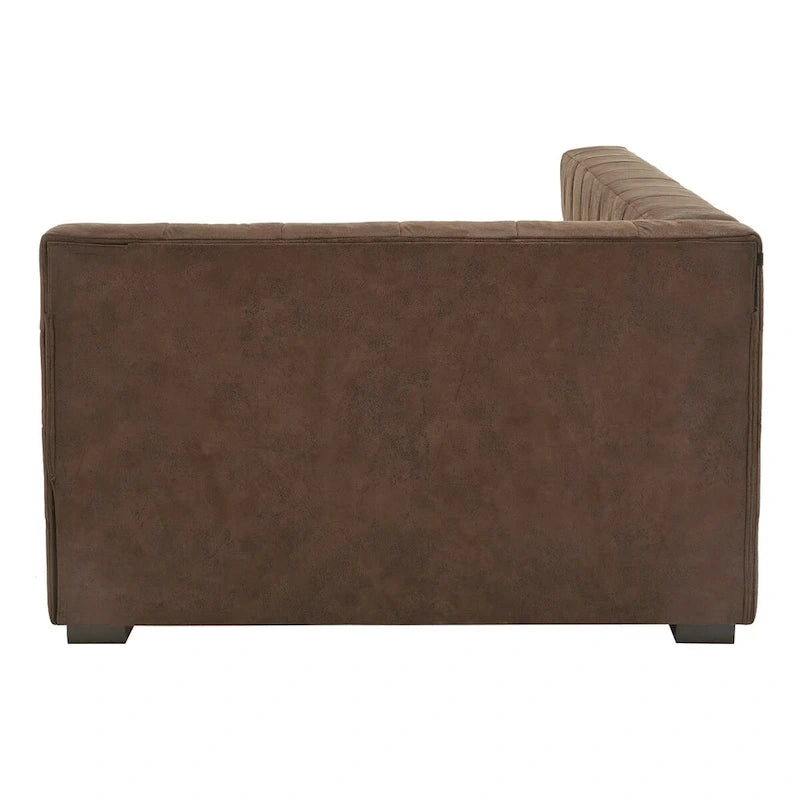 Basingstoke Brown Microfiber Twin Size Lounger by iNSPIRE Q Modern