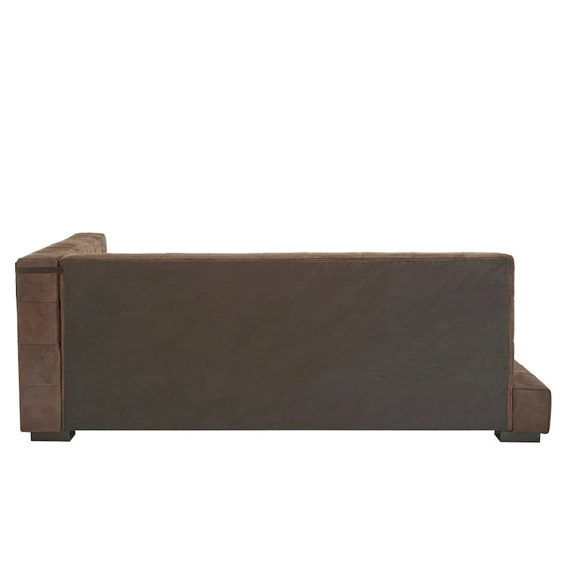 Basingstoke Brown Microfiber Twin Size Lounger by iNSPIRE Q Modern
