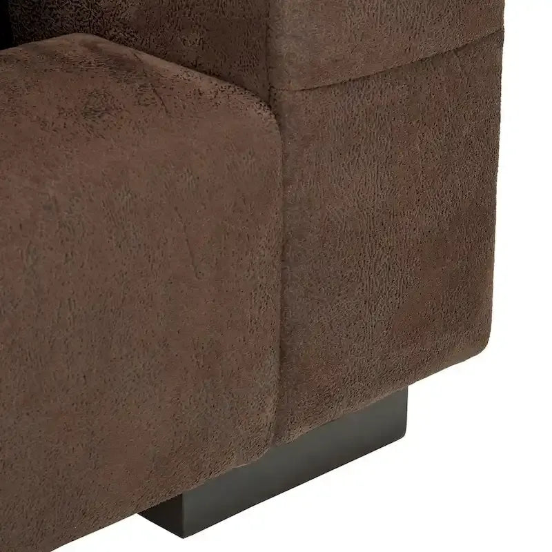 Basingstoke Brown Microfiber Twin Size Lounger by iNSPIRE Q Modern