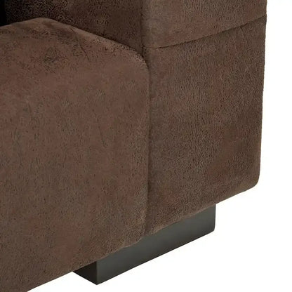 Basingstoke Brown Microfiber Twin Size Lounger by iNSPIRE Q Modern