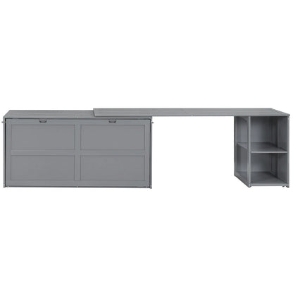 Queen Size Murphy Bed with Rotable Desk