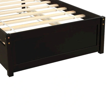 Twin size Platform Bed Wood Bed Frame with Trundle