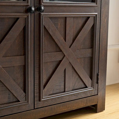 2 Doors Large Buffet Sideboard Dresser,Bar Wine Bar Storage Cabinet for Dining Room