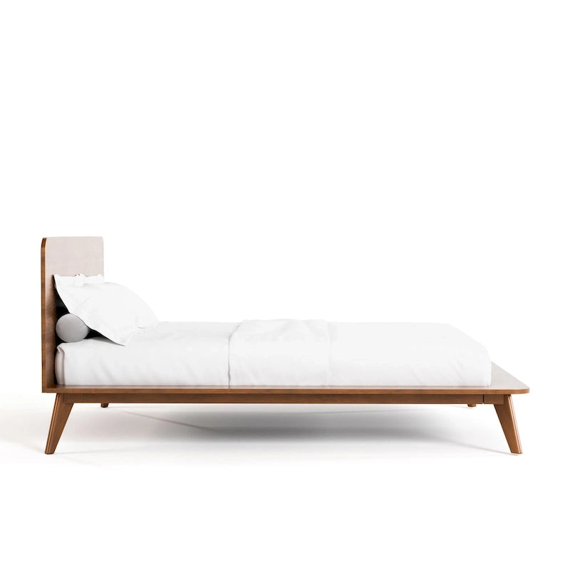 Furniture of America Beau Midcentury 3-Piece Walnut Low Profile Wood Bedroom Set