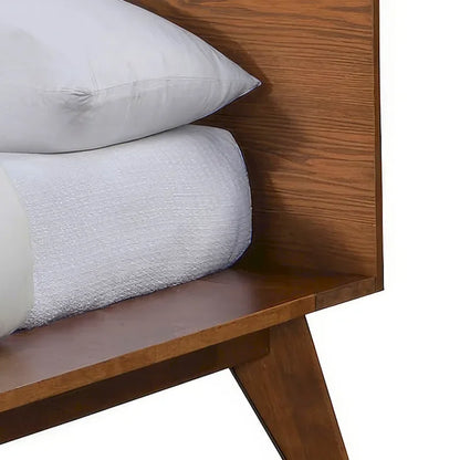 Furniture of America Beau Midcentury 3-Piece Walnut Low Profile Wood Bedroom Set