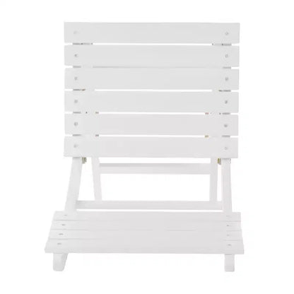 GDFStudio Rabion Outdoor Acacia Wood 5 Piece Folding Dining Set, White