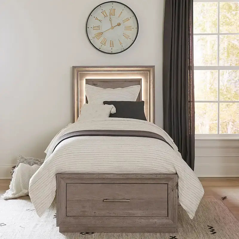 Horizons Graystone Full Size Storage Bed