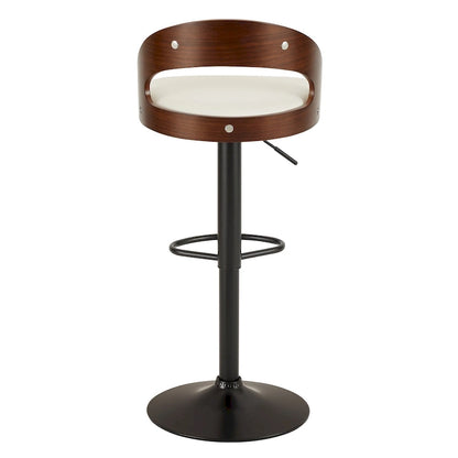 Javlergo Bar Stools Set of 2, Modern Adjustable Swivel Kitchen Bar Chair with Footrest