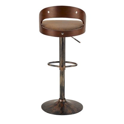 Javlergo Bar Stools Set of 2, Modern Adjustable Swivel Kitchen Bar Chair with Footrest