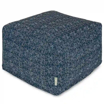 Majestic Home Goods Indoor Outdoor SouthWest Ottoman Pouf 27 in L x 27 in W x 17 in H