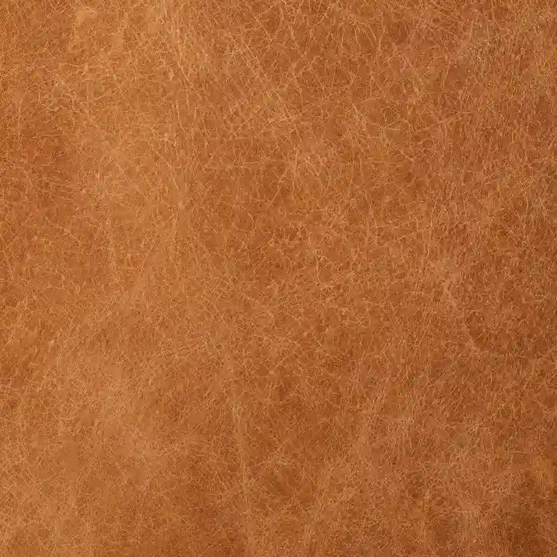 Poly & Bark Turin Leather Ottoman in Cognac Tan
